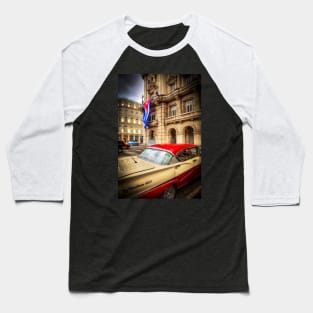 Red And Cream Car, In Havana, Consulado, Cuba Baseball T-Shirt